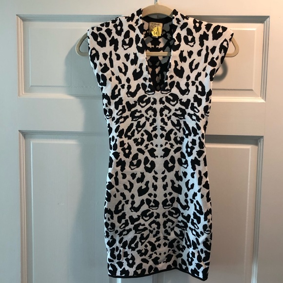 Torn by Ronny Kobo Leanna Leopard Print Dress sz s - Picture 2 of 7
